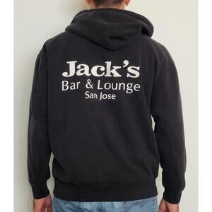 Jack's Bar & Lounge San Jose Men's Large Black Zip Hoodie